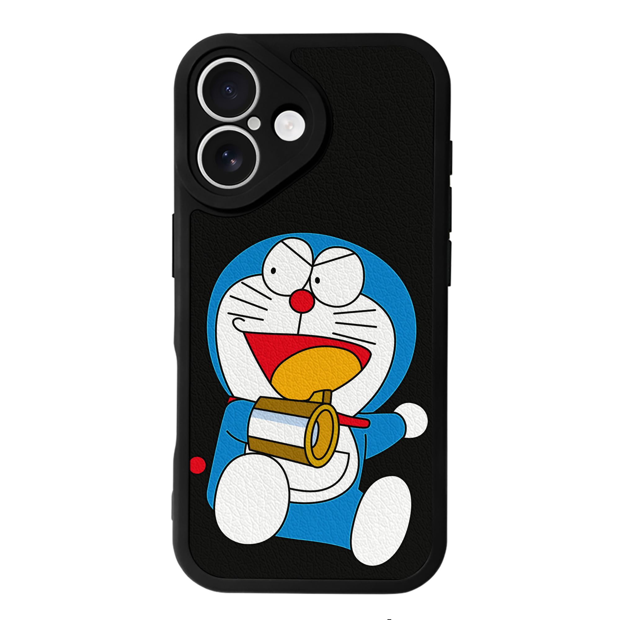 （画像用） ドラえもん Doraemon 【iPhone 16シリーズ対応】シリコンスマホケース（レザー調） 材質：シリコン